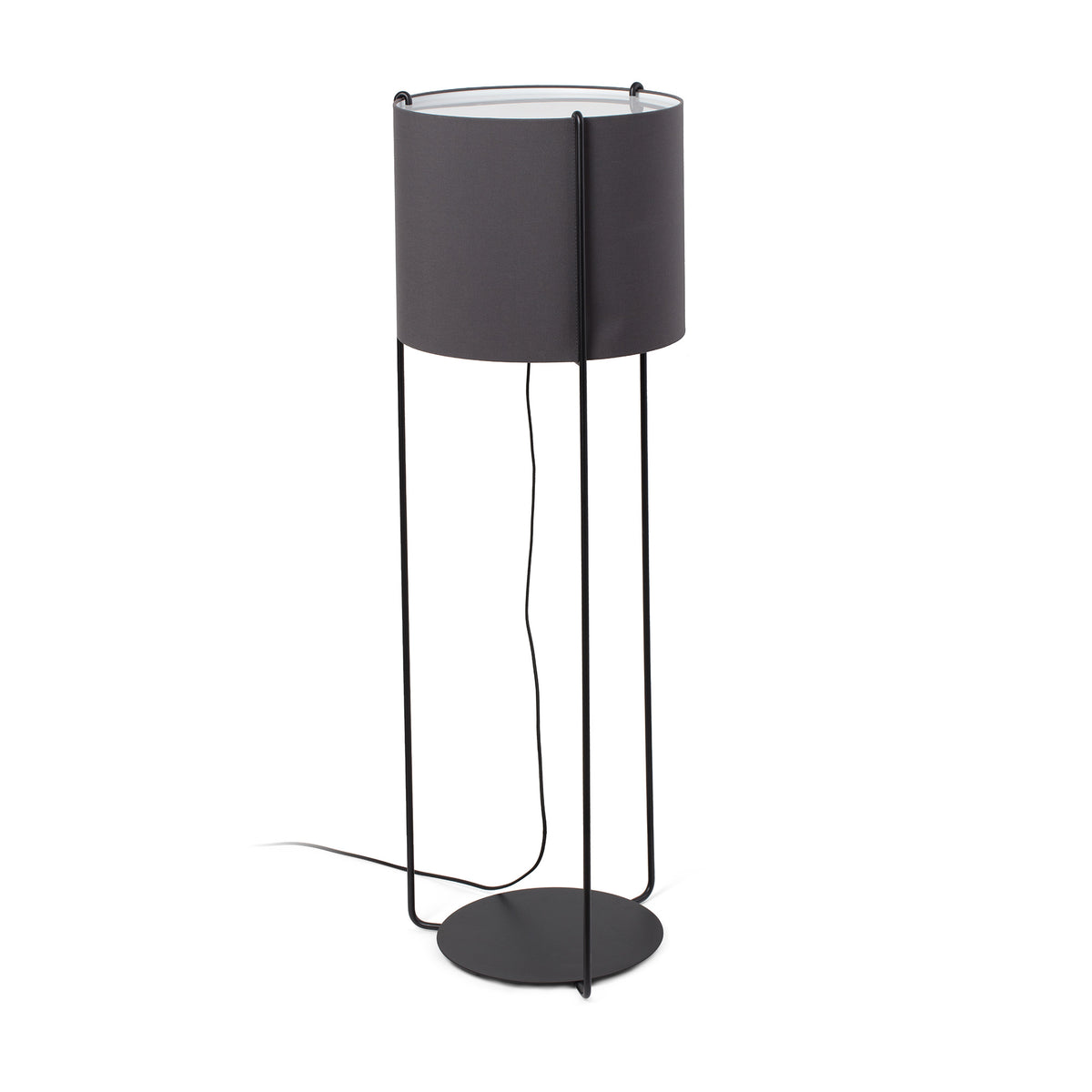 Faro Barcelona 24023-34-US Drum Floor Lamp in Black/Gray