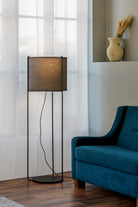 Faro Barcelona 24023-34-US Drum Floor Lamp in Black/Gray