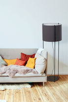 Faro Barcelona 24023-34-US Drum Floor Lamp in Black/Gray