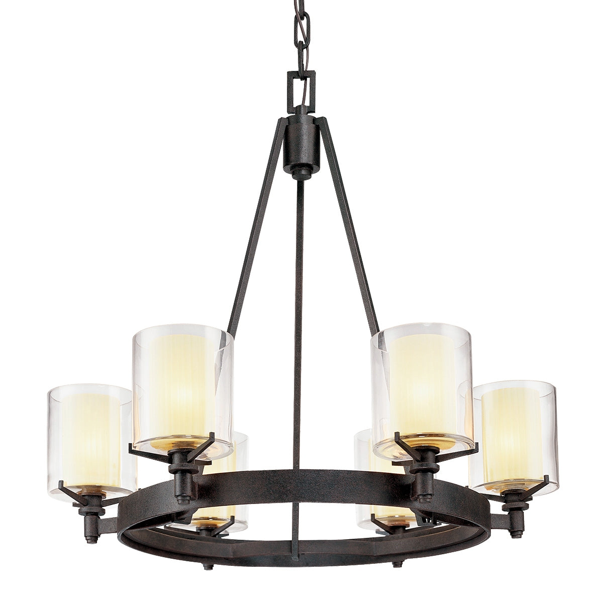 Troy Lighting Canada - F1716-TRN - Six Light Chandelier - Arcadia - Textured Iron