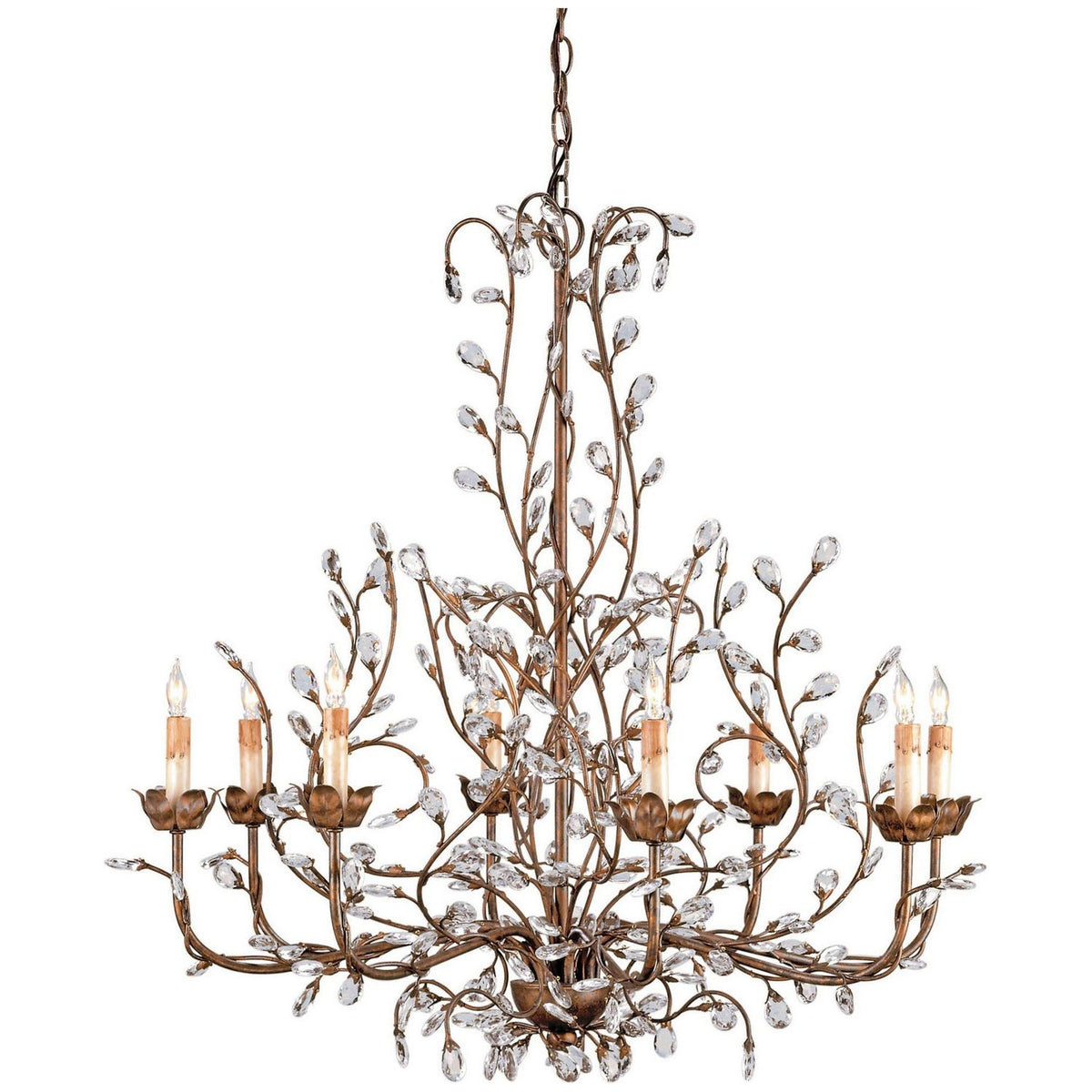 Currey and Company - 9884 - Eight Light Chandelier - Crystal Bud Collection - Cupertino