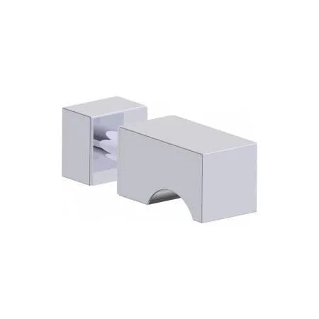 Bouton de porte simple en verre London avec support