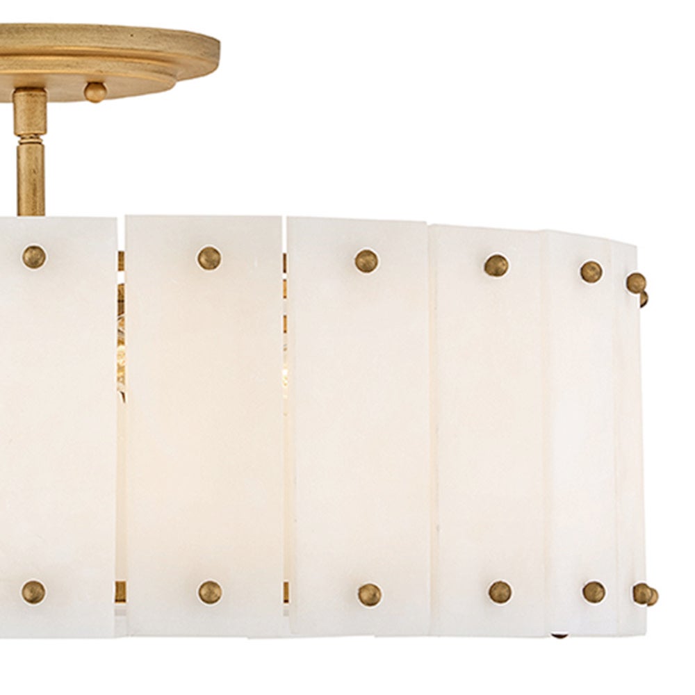 Fredrick Ramond FR47753BNG Simone Semi-Flush Mount in Burnished Gold