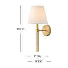 Applique murale Hinkley Lighting 47720LCB Bruna Travertine en laiton laqué