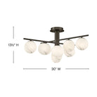 Fredrick Ramond FR41903BX Selene Semi-Flush Mount in Black Oxide