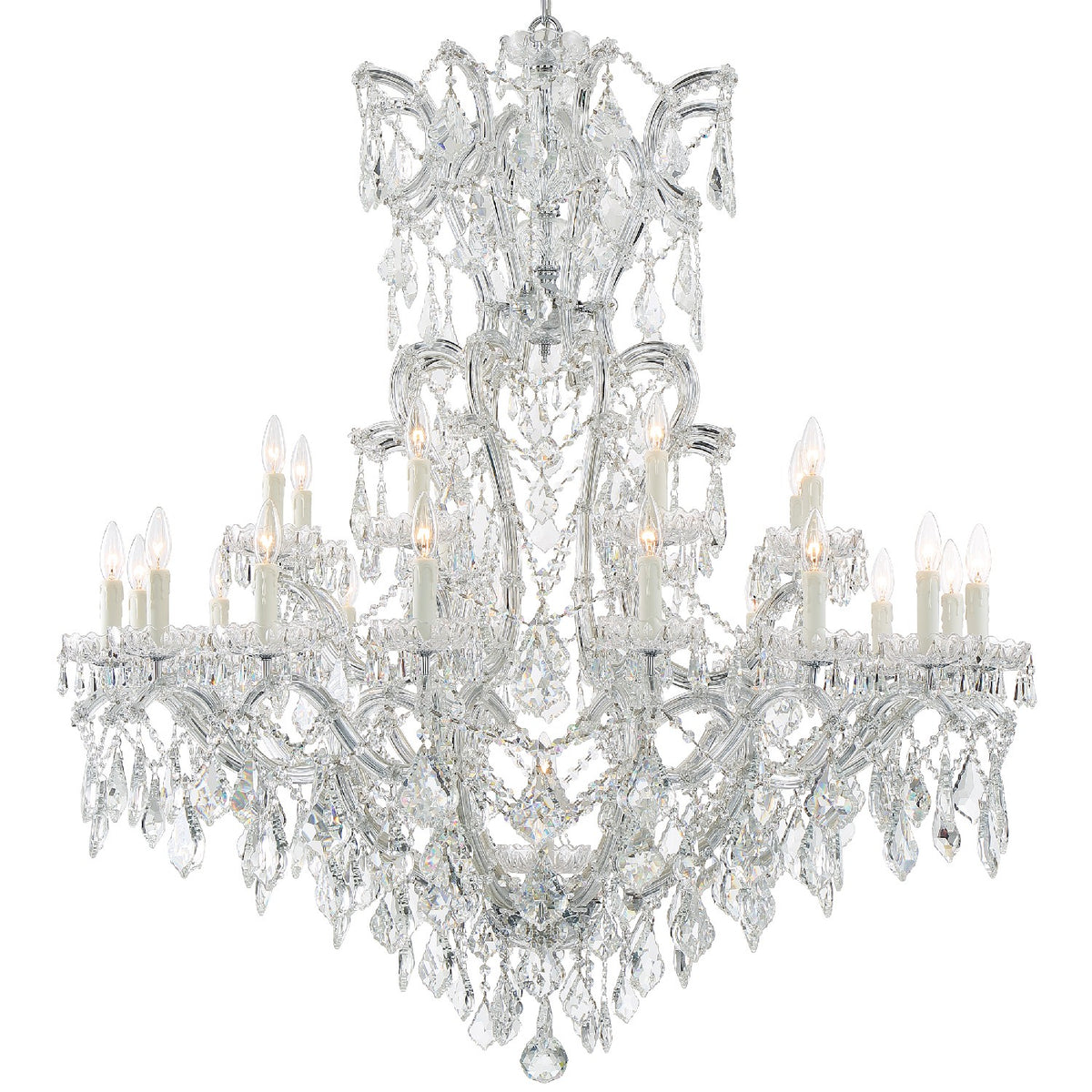 Crystorama - 4424-CH-CL-MWP - 25 Lumière Suspendu - Maria Theresa - Chrome poli