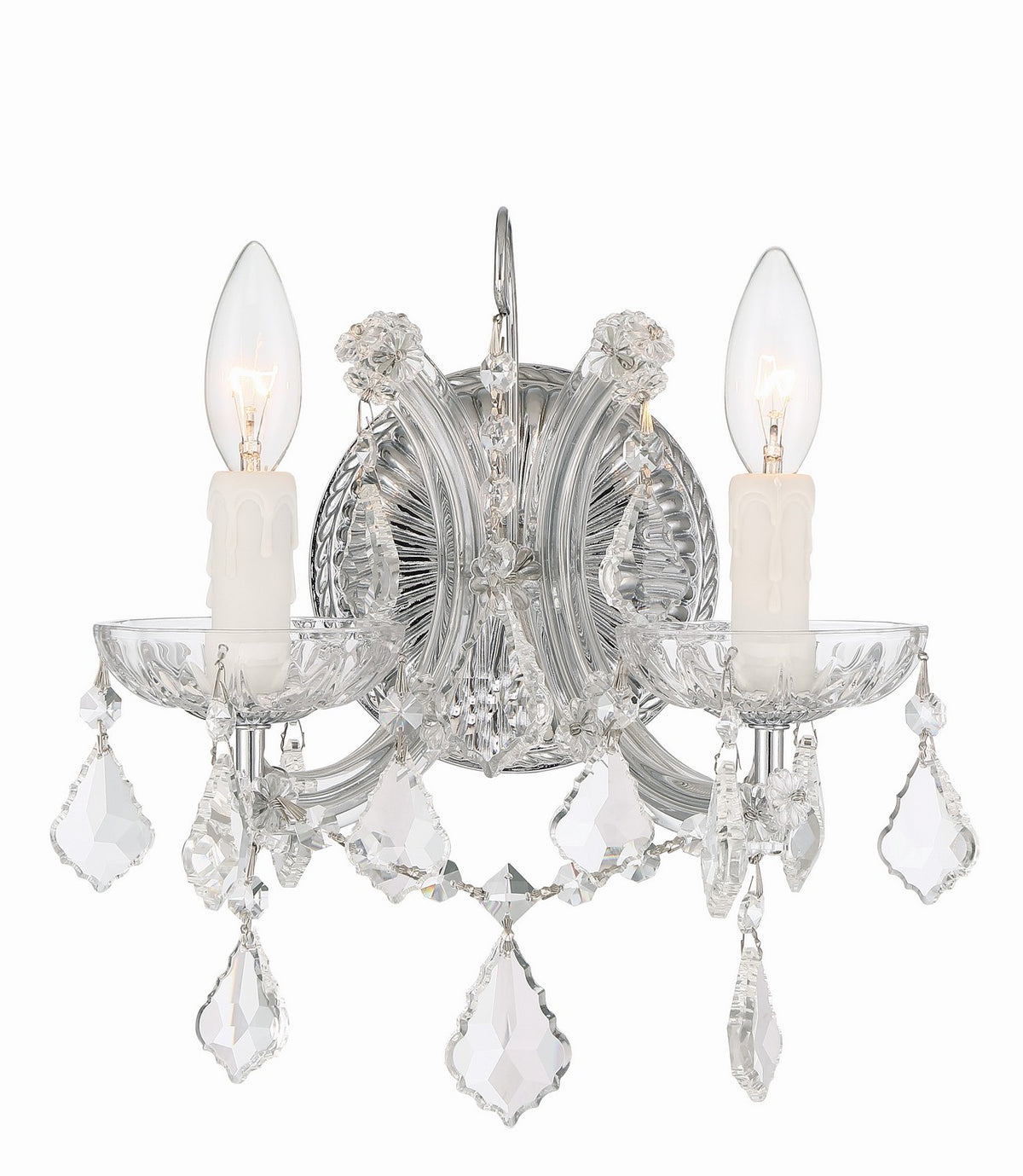Crystorama - 4472-CH-CL-SAQ - Deux lumières Murale - Maria Theresa - Chrome poli