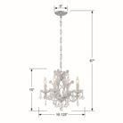 Crystorama - 4474-CH-CL-S - Mini lampe à quatre lumières Suspendu - Maria Theresa - Chrome poli
