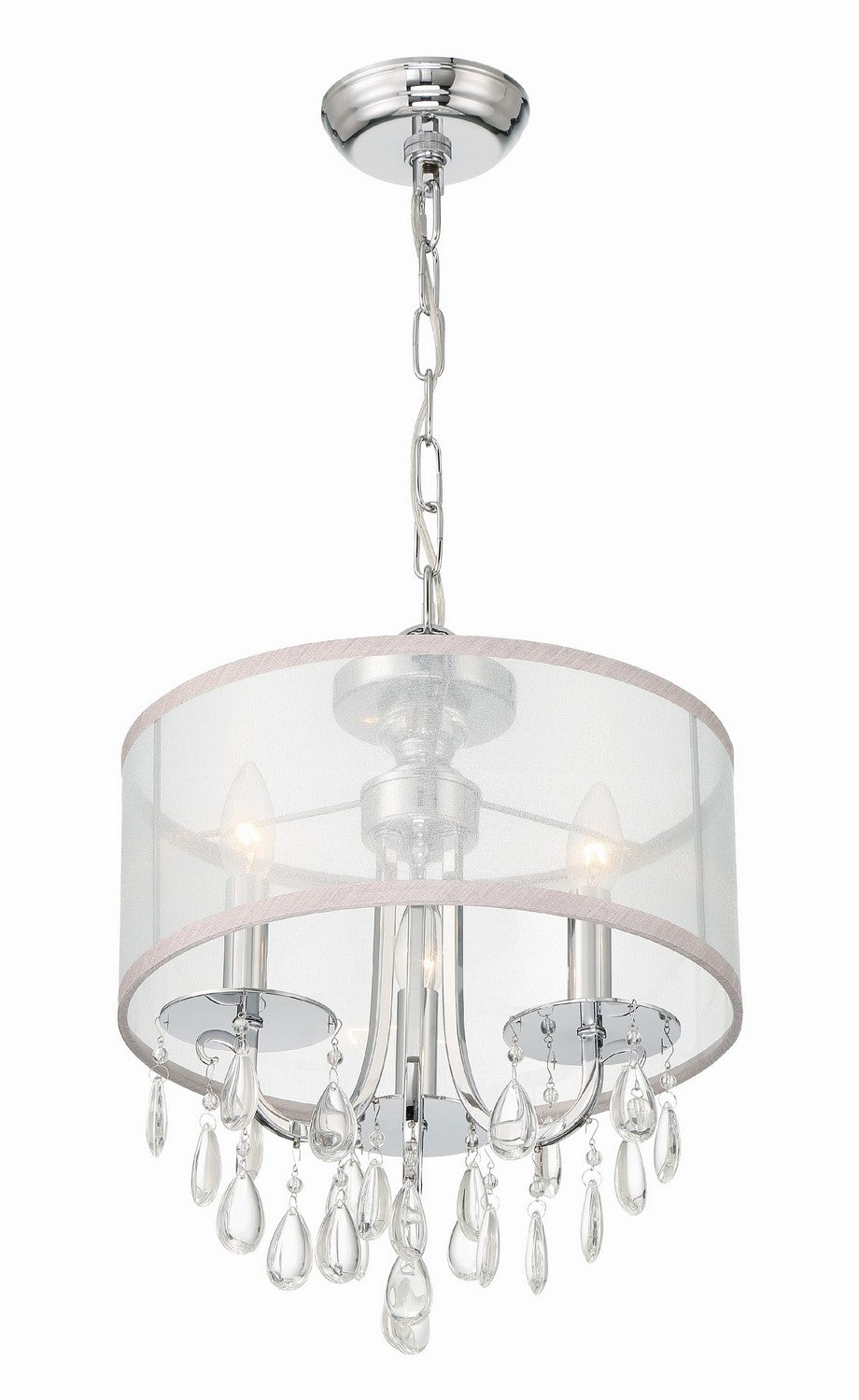 Crystorama - 5623-CH - Mini lampe à trois lumières Suspendu - Hampton - Chrome poli