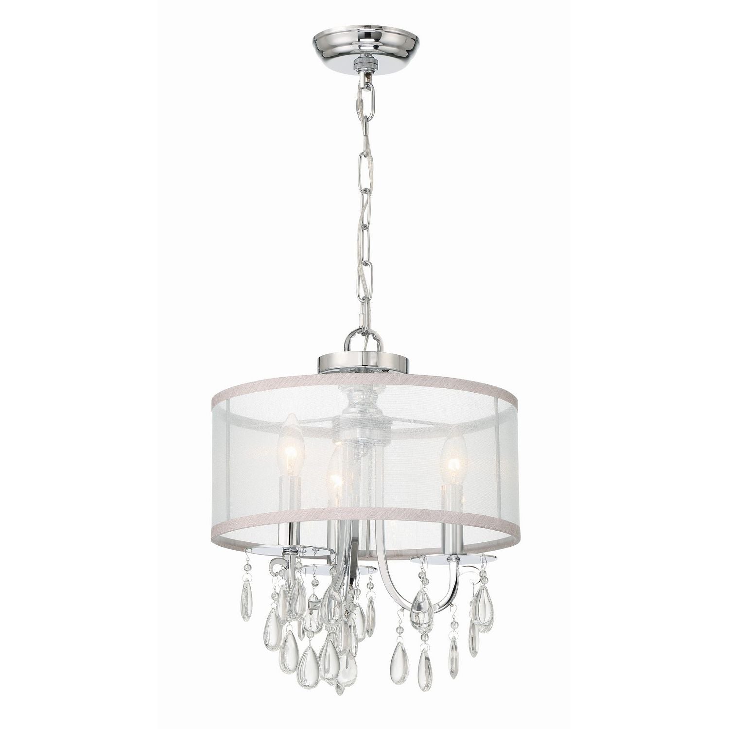 Crystorama - 5623-CH - Mini lampe à trois lumières Suspendu - Hampton - Chrome poli