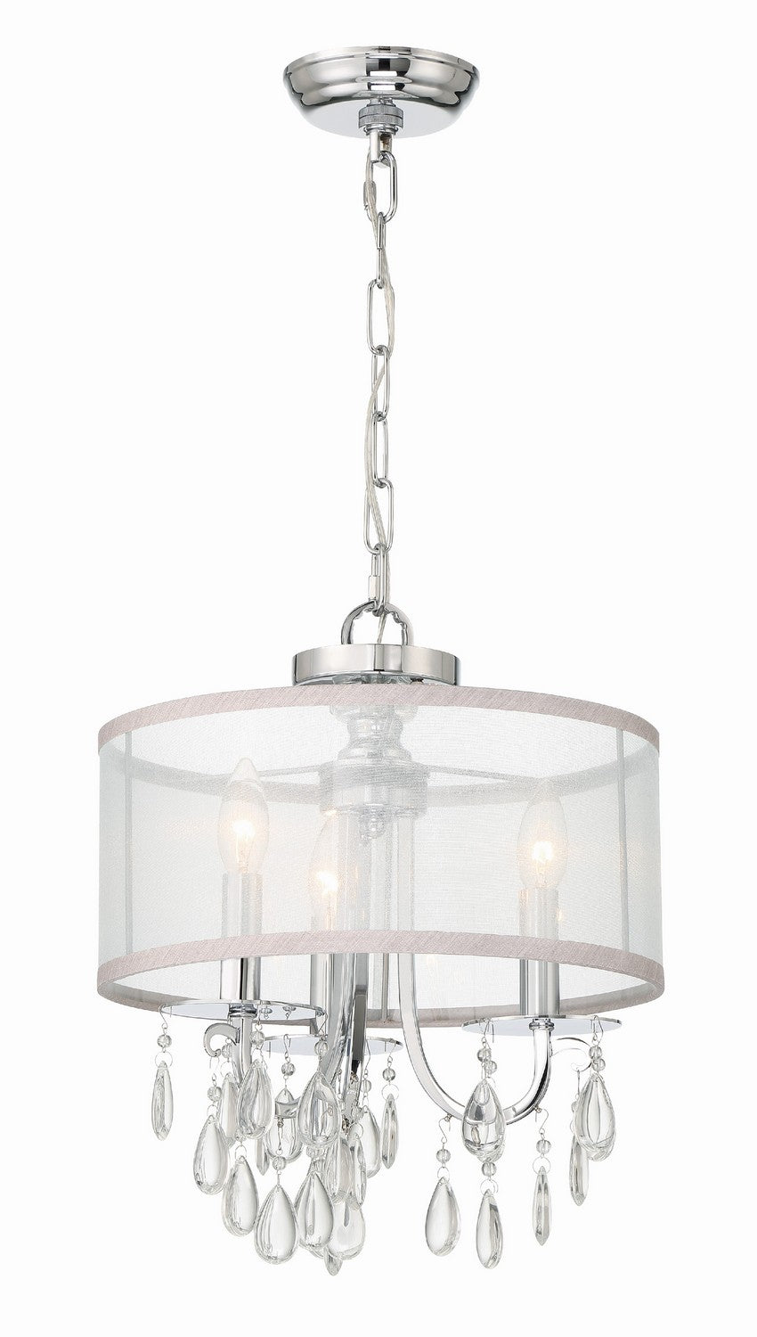 Crystorama - 5623-CH - Mini lampe à trois lumières Suspendu - Hampton - Chrome poli