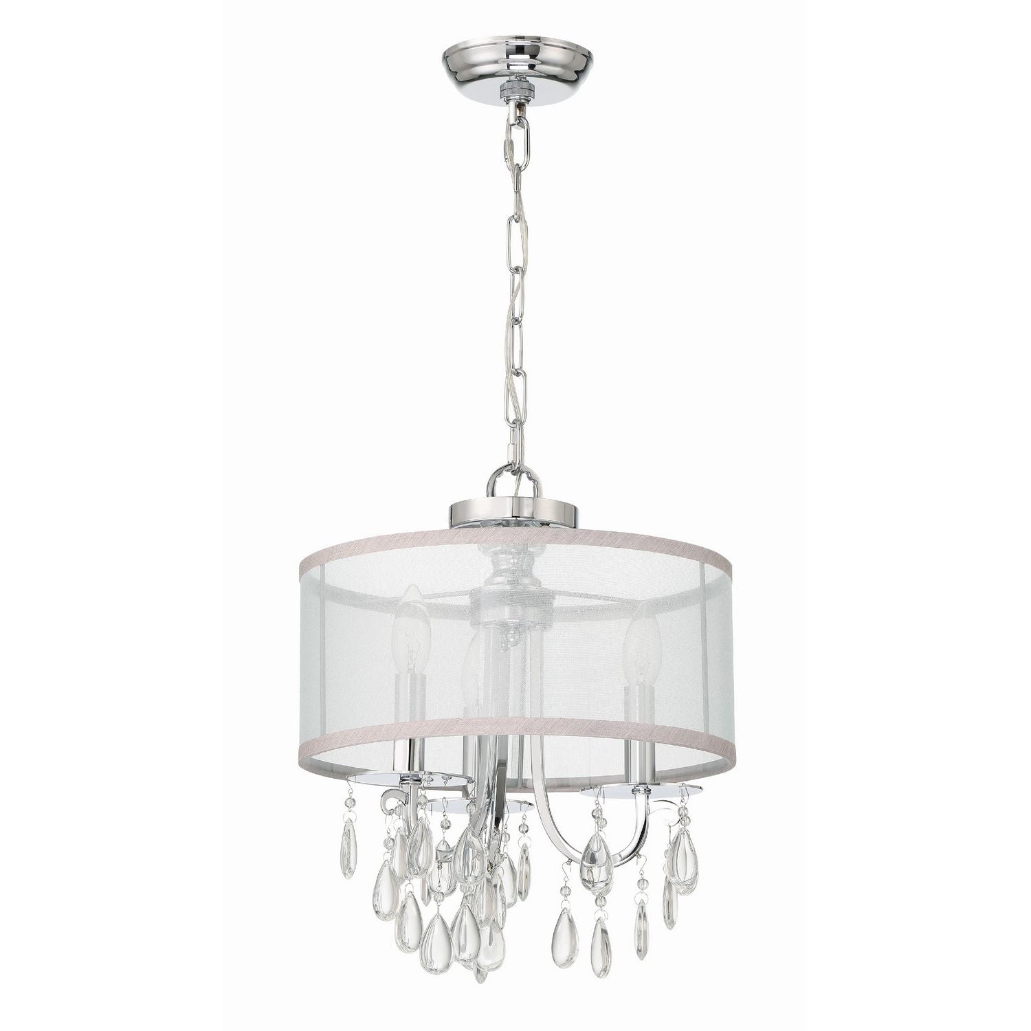 Crystorama - 5623-CH - Mini lampe à trois lumières Suspendu - Hampton - Chrome poli