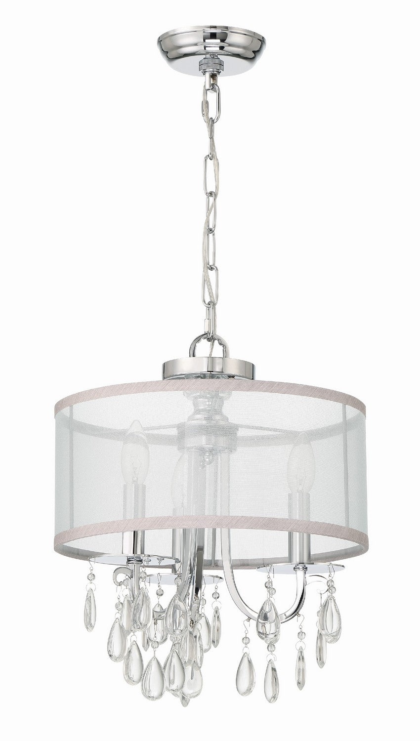 Crystorama - 5623-CH - Mini lampe à trois lumières Suspendu - Hampton - Chrome poli