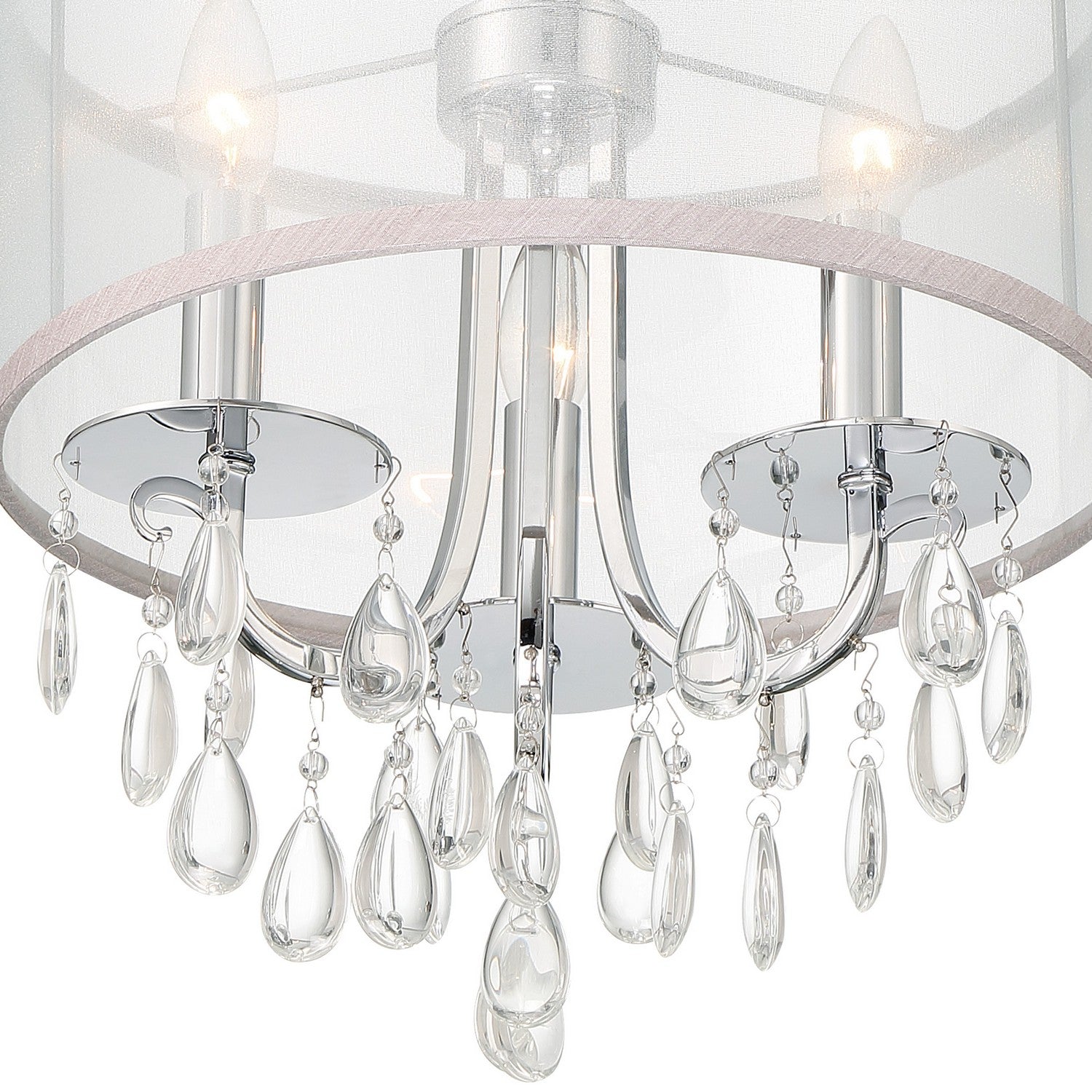 Crystorama - 5623-CH - Mini lampe à trois lumières Suspendu - Hampton - Chrome poli