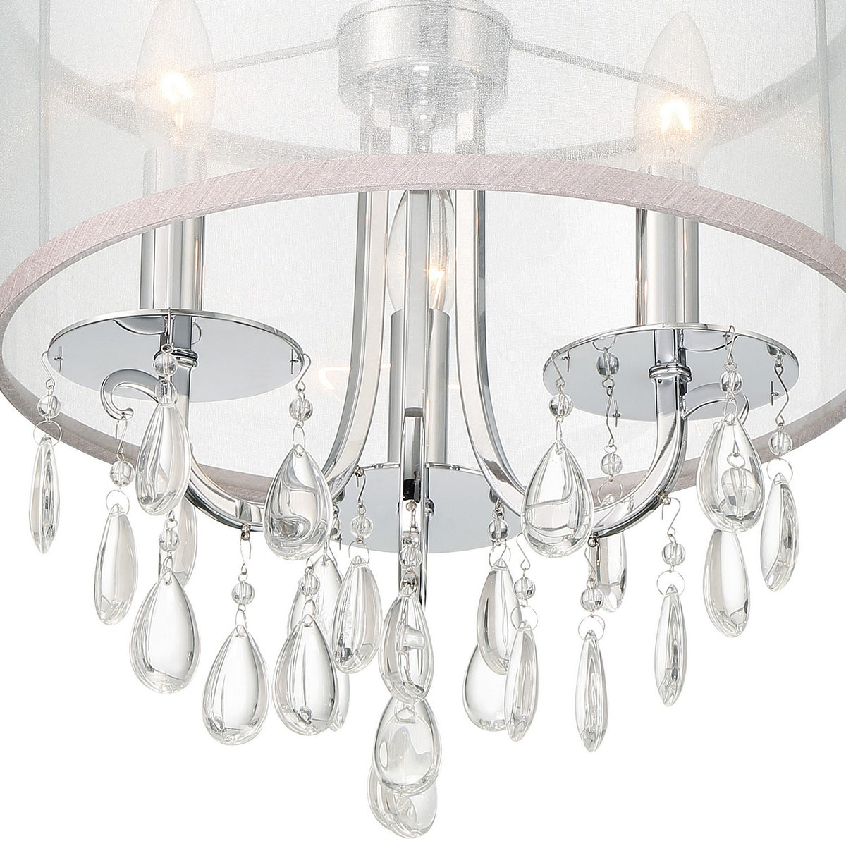 Crystorama - 5623-CH - Mini lampe à trois lumières Suspendu - Hampton - Chrome poli