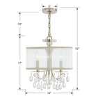 Crystorama - 5623-CH - Three Light Mini Chandelier - Hampton - Polished Chrome
