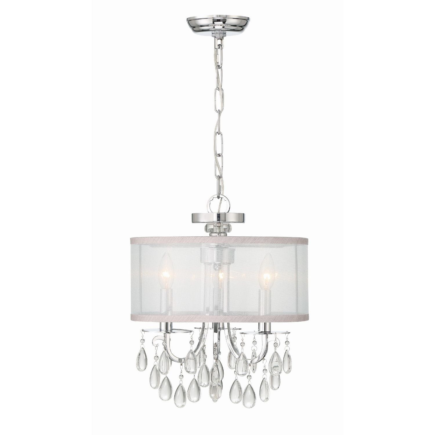 Crystorama - 5623-CH - Mini lampe à trois lumières Suspendu - Hampton - Chrome poli