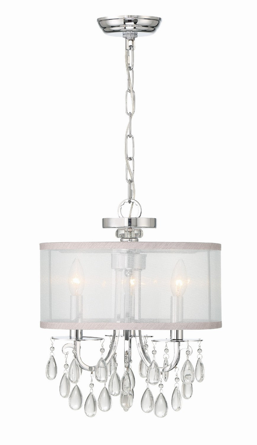 Crystorama - 5623-CH - Mini lampe à trois lumières Suspendu - Hampton - Chrome poli