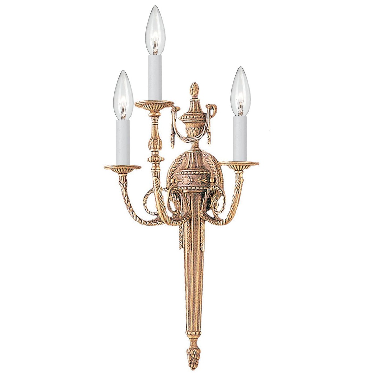 Crystorama - 663-MB - Three Light Wall Sconce - Loxley - Matte Brass
