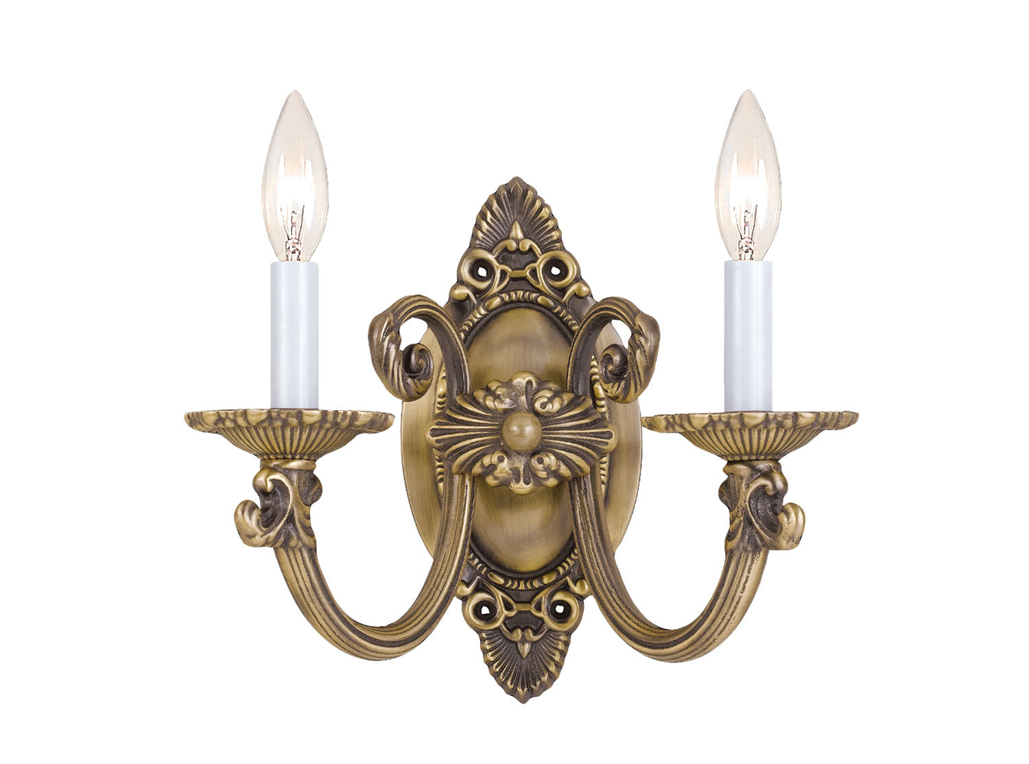 Crystorama 9112-AB Arlington 2-Light Wall Sconce in Antique Brass