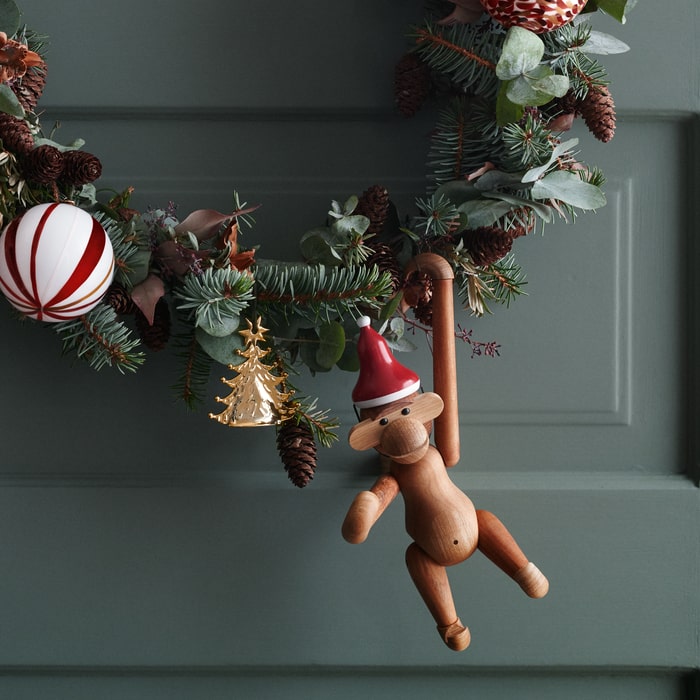 Kay Bojesen 39237 Bonnet de Père Noël pour figurines en bois rouge/blanc