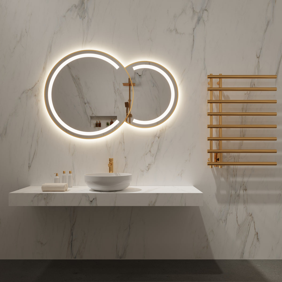 Bubble Harmony LED Mirror
