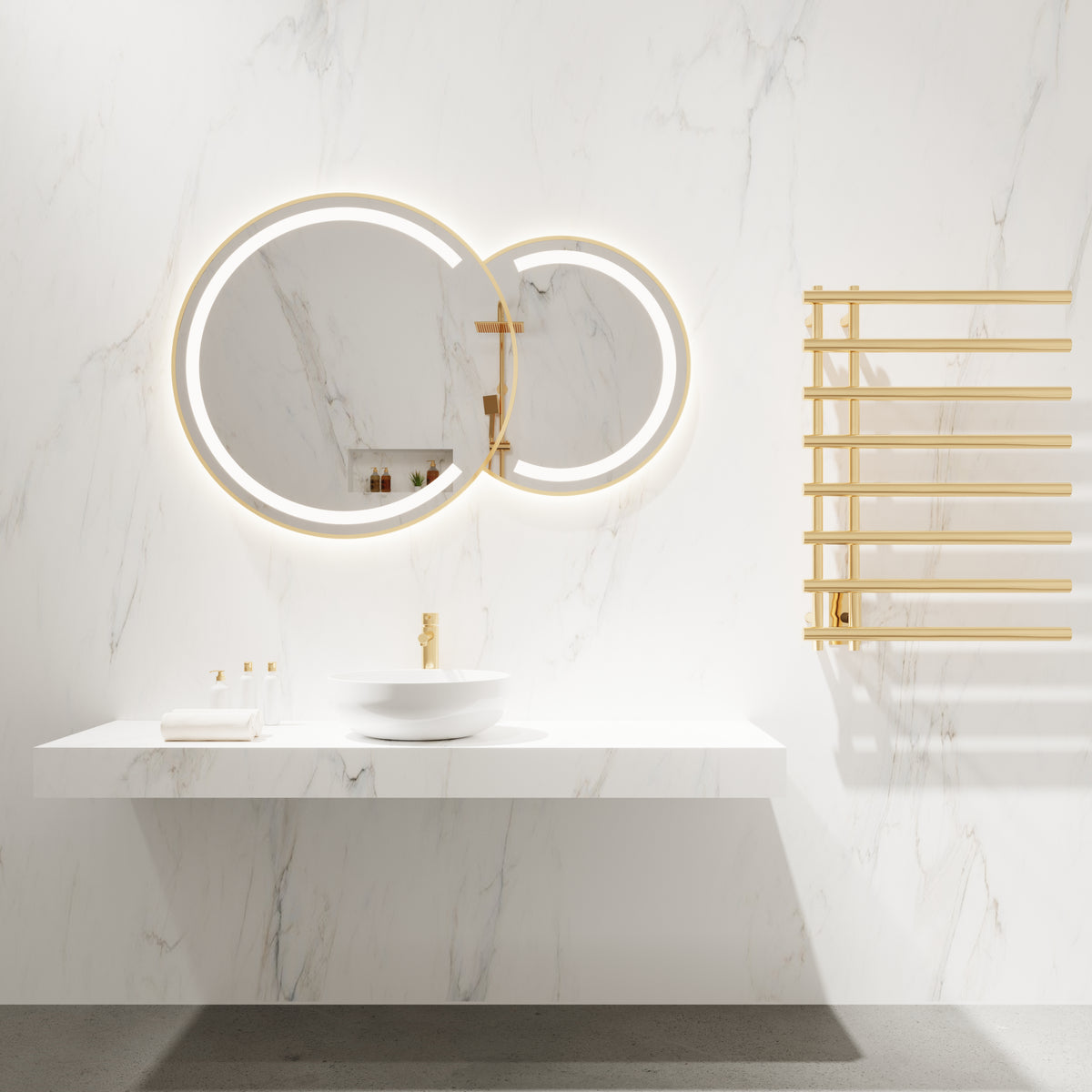 Bubble Harmony LED Mirror