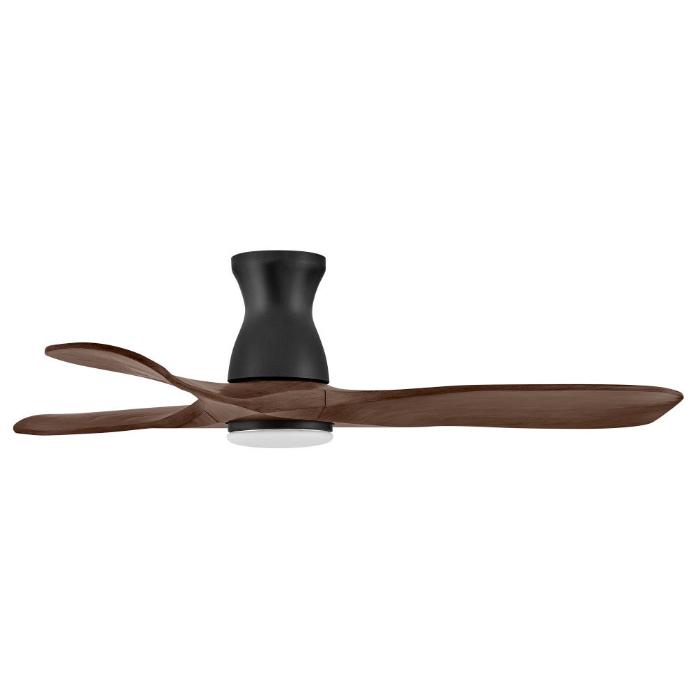 Luminaire encastré intelligent à DEL Hinkley Lighting 903456FWB-LDD Swell Ventilateur  Noir mat / Noyer