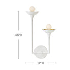 Applique double réglable Lark 84242TXP Darla en plâtre texturé