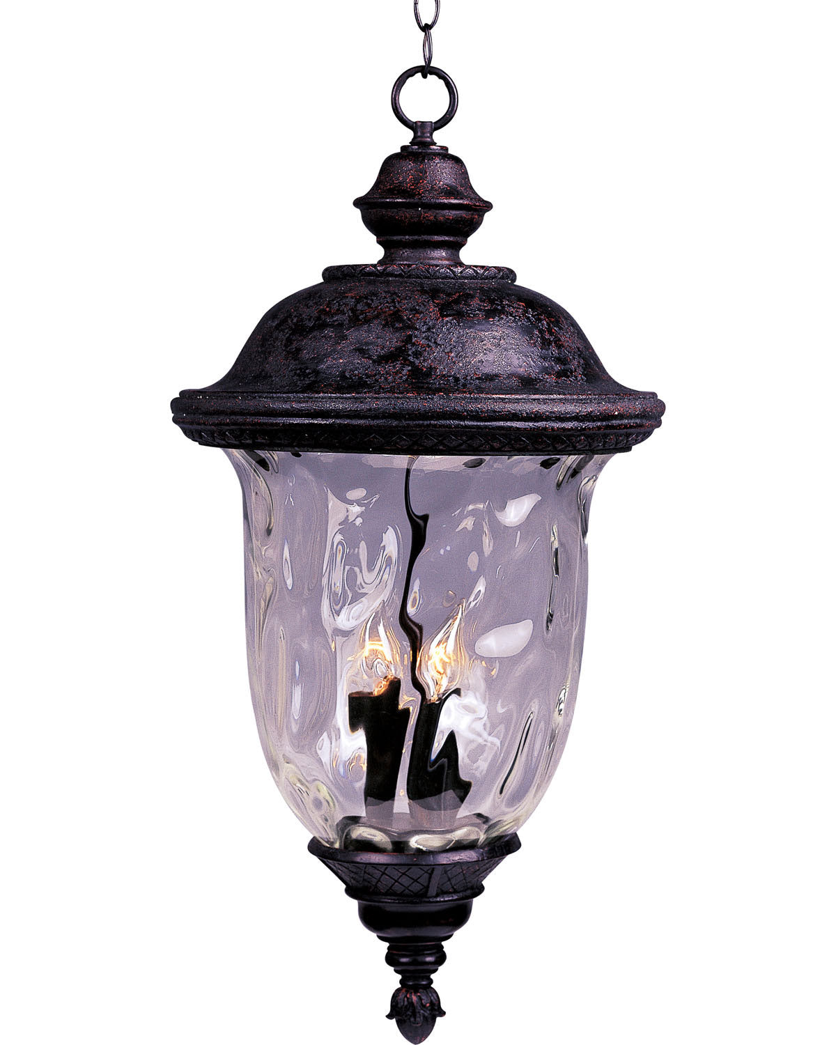 Lanterne suspendue d'extérieur Maxim Lighting 40428WGOB Carriage House VX en bronze oriental