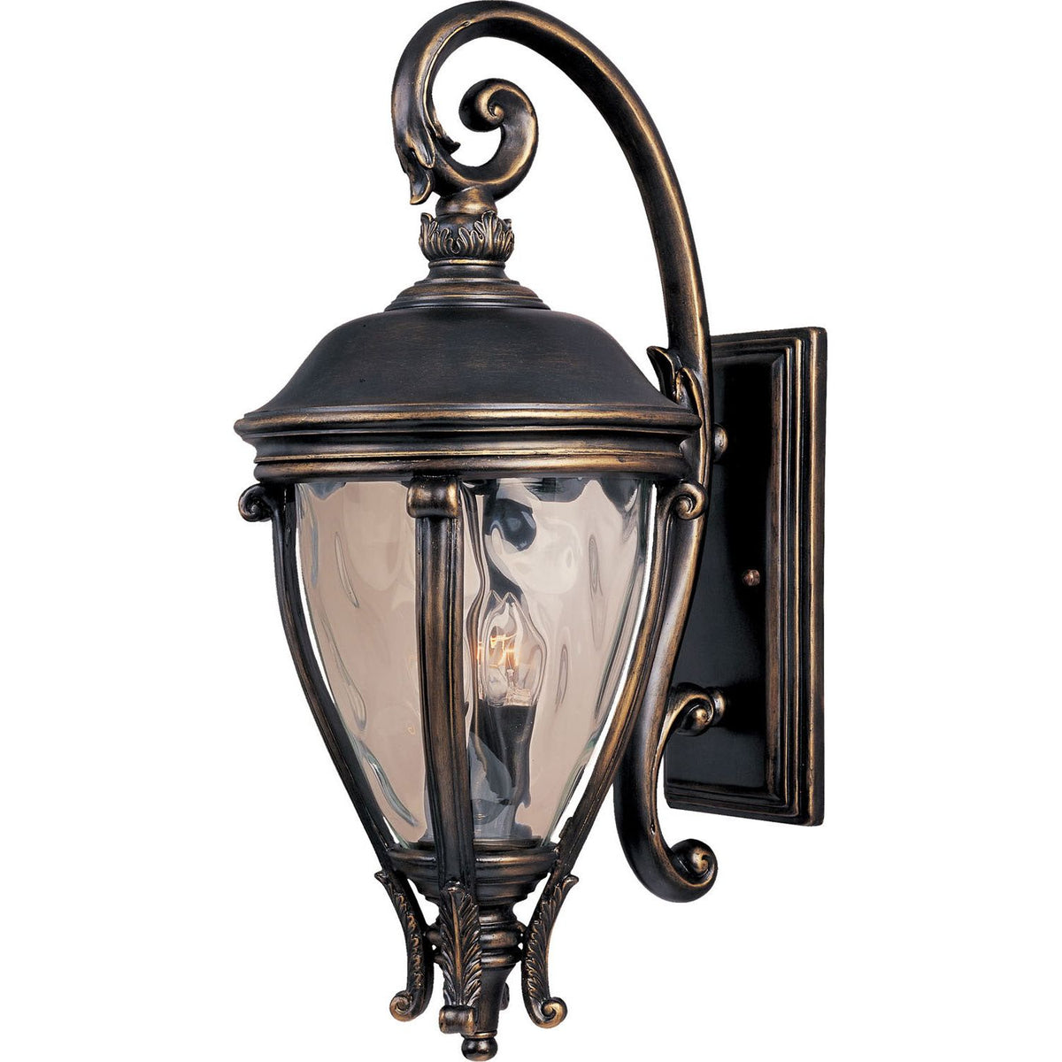 Maxim - 41426WGGO - Three Light Outdoor Wall Lantern - Camden VX - Golden Bronze