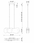 Europhase 50462-018 Grotto LED Linéaire Suspendu en nickel poli