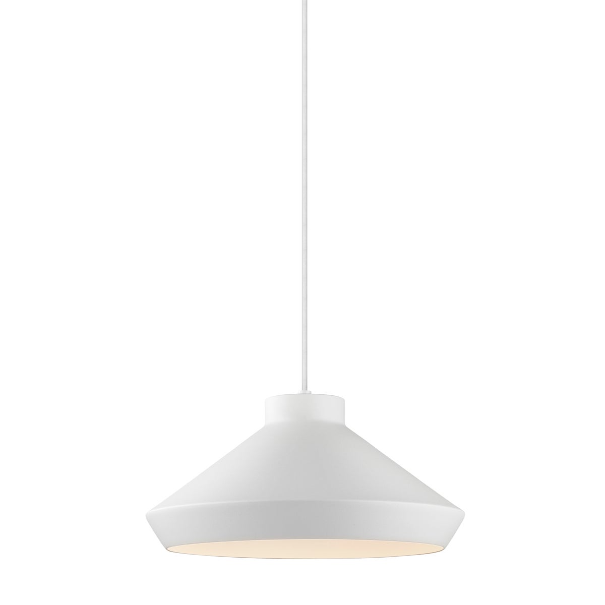 Sonneman 2752.03-G Koma One Light Suspension en blanc satiné