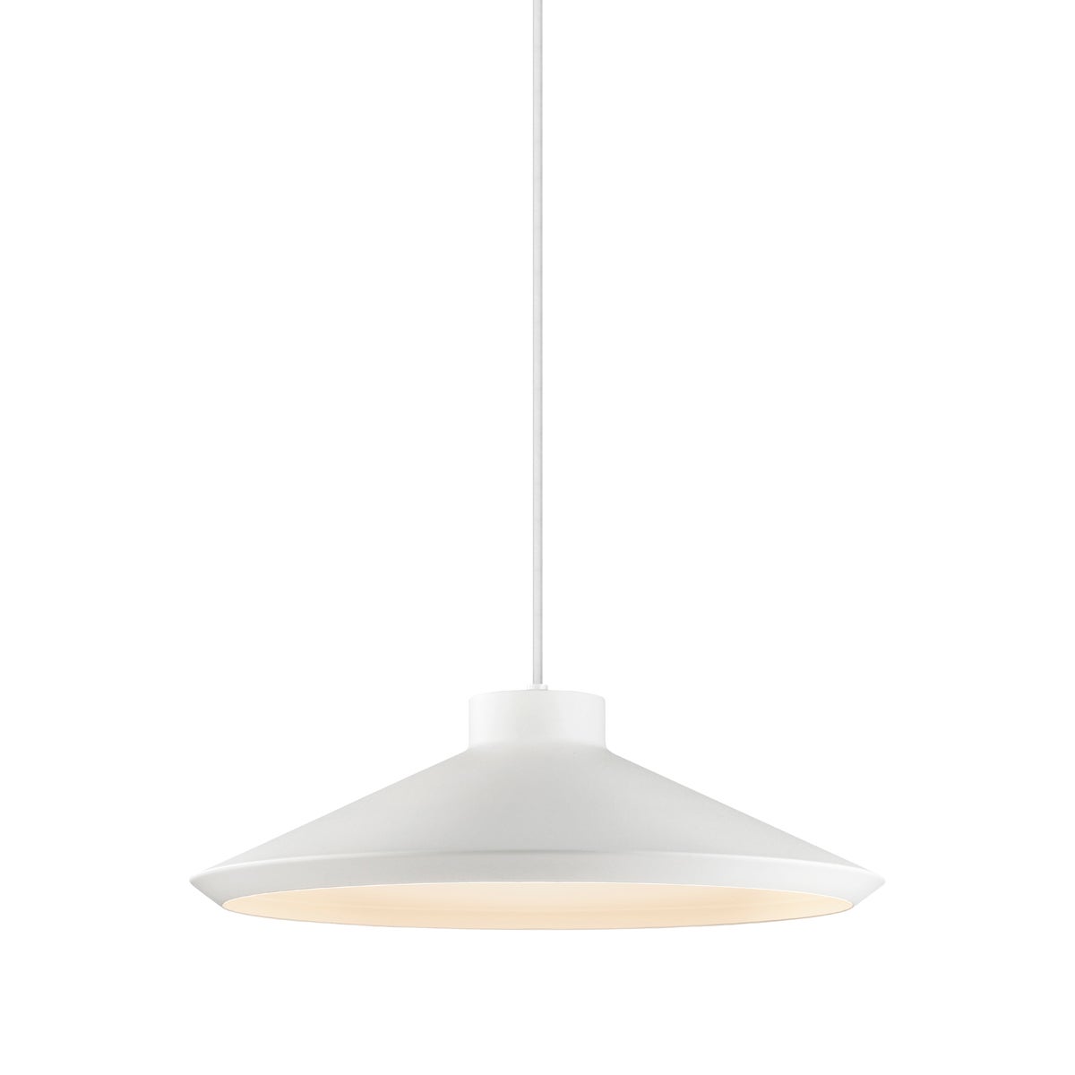 Sonneman 2754.03-G Koma One Light Suspension en blanc satiné
