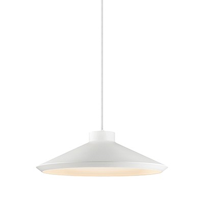 Sonneman 2754.03-G Koma One Light Suspension en blanc satiné