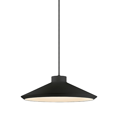 Lampe frontale Sonneman 2754.25-G Koma One Suspension en noir satiné