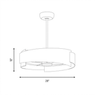 Savoy House 28-FD-455-53 Amiena LED Fan D'Lier in Silver Patina