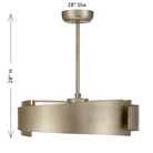 Savoy House 28-FD-455-53 Amiena LED Fan D'Lier in Silver Patina