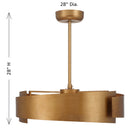 Savoy House 28-FD-455-54 Amiena LED Fan D'Lier in Gold Patina