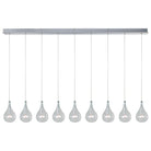 ET2 - E23119-18 - Nine Light Pendant - Larmes - Polished Chrome