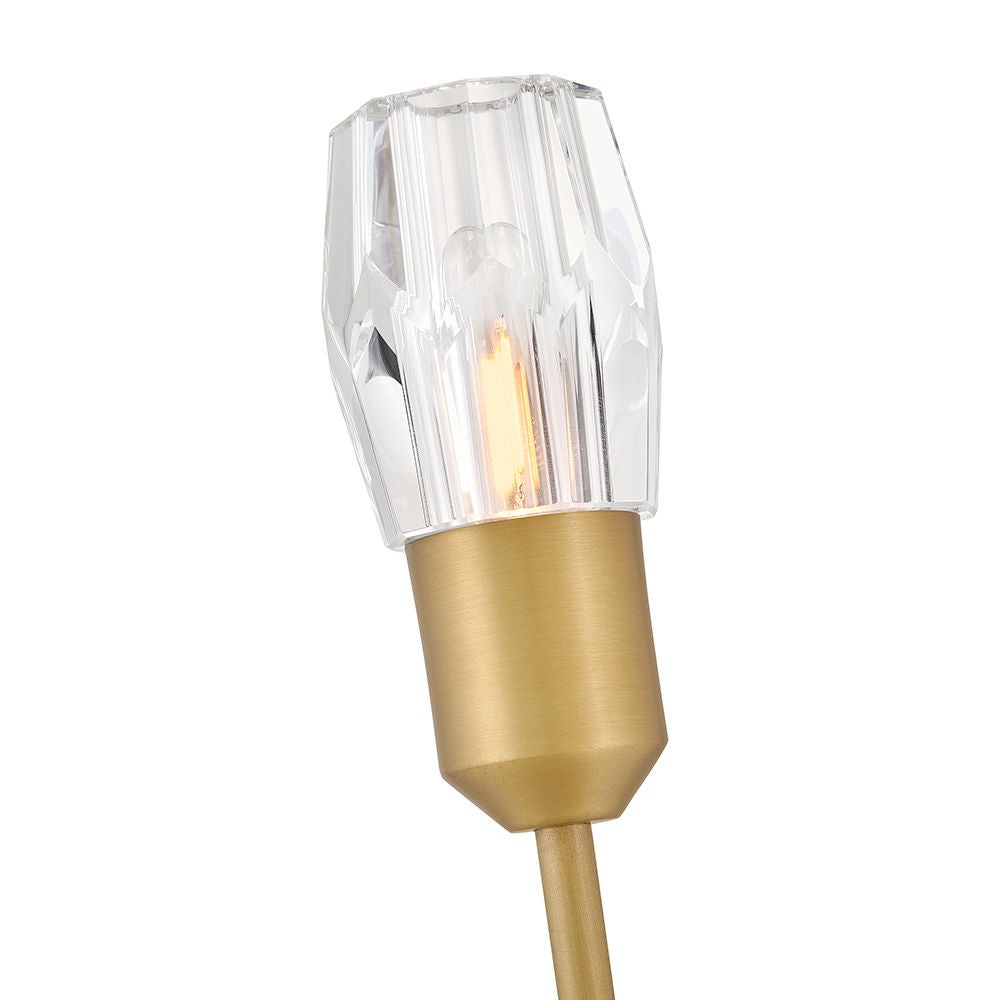 Applique murale Fredrick Ramond FR33320HB Atera Crystal en laiton Heritage