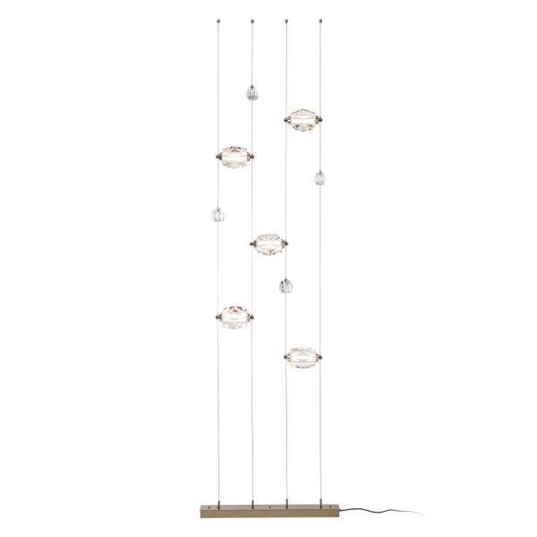 Lampe LED Gatsby à 5 lumières, à brancher du sol au plafond