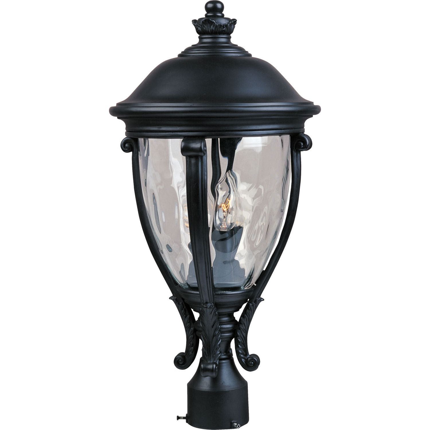 Maxim - 41421WGBK - Three Light Outdoor Pole/Post Lantern - Camden VX - Black