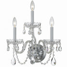 Crystorama - 1033-CH-CL-MWP - Trois lumières Murale - Cristal traditionnel - Chrome poli