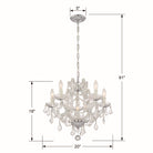 Crystorama - 4405-CH-CL-MWP - Mini lampe à six lumières Suspendu - Maria Theresa - Chrome poli