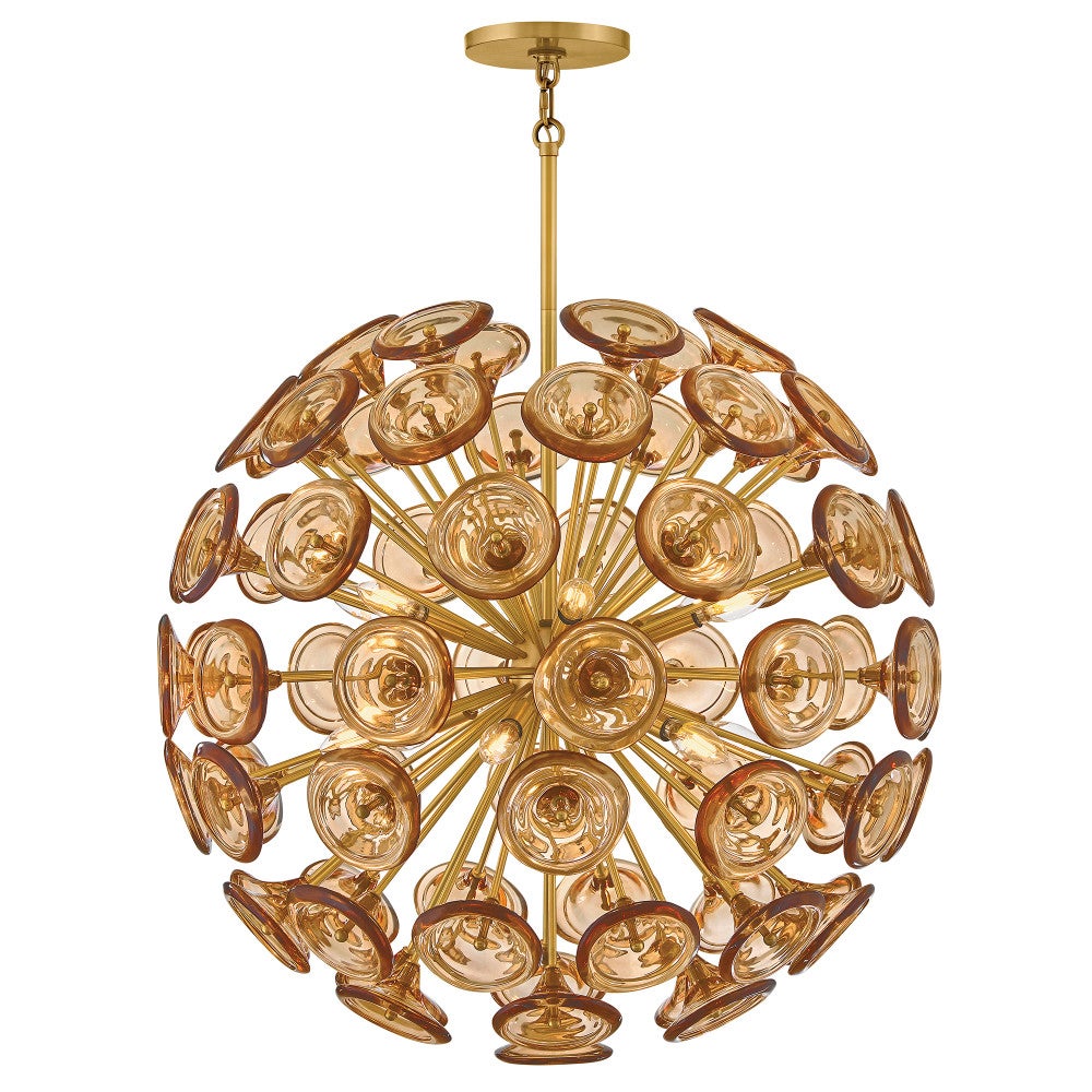 Fredrick Ramond FR46905UB-AM Globe Maya Suspension en laiton non verni