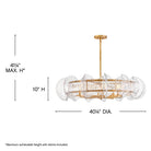 Fredrick Ramond FR41926DA Seraphina Drum Chandelier in Distressed Brass