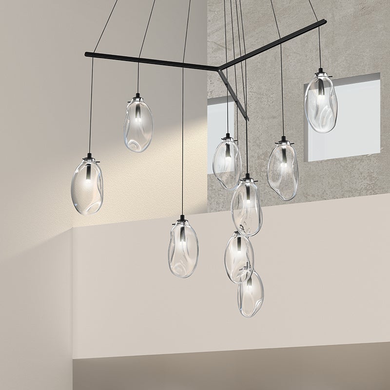Sonneman 2973.25C LED liquide Suspension en noir satiné