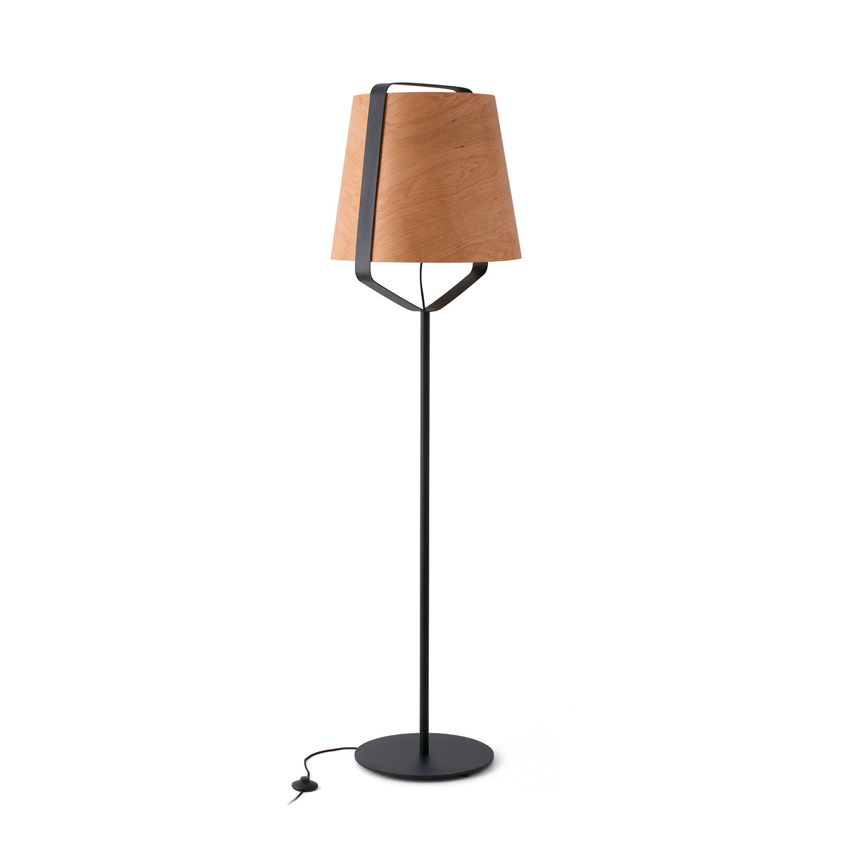 Faro Barcelona 29847-US Stood Floor Lamp in Black/Wood