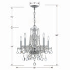 Crystorama - 1061-CH-CL-MWP - Five Light Mini Chandelier - Traditional Crystal - Polished Chrome